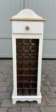 QUALITY SHABBY CHIC PINE WINE RACK WITH DRAWER - Message us for courier quotes
