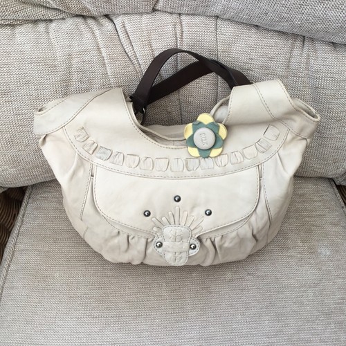 Ri2k cream leather handbag - ri2k,