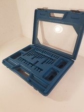Green Empty Plastic Drill Bit Case, With Clear Plastic Front 2 locking clips. 