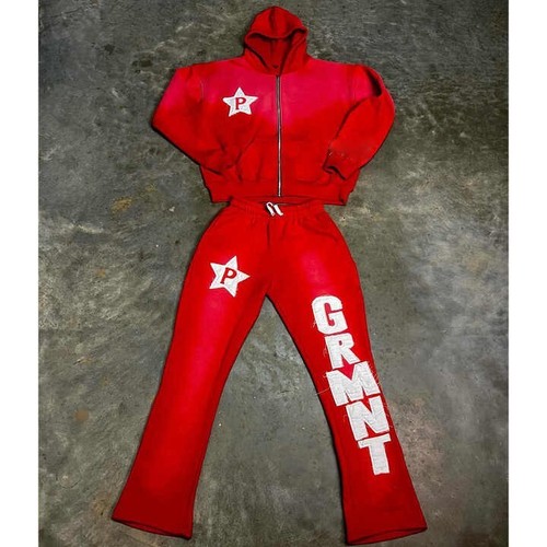 Men tracksuit distressed set - tracksuit,
