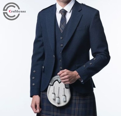 Scottish blue wool - blue,