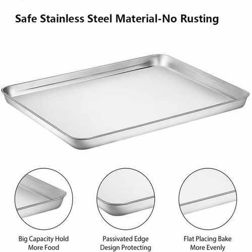 Stainless steel baking tray - stainless,
