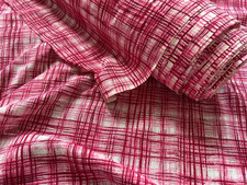 Pretty unused vintage 70's cotton cheesecloth dress fabric - by the M red/pink