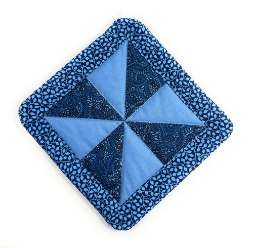 Blue patchwork handmade - blue,