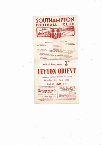 1955 southampton leyton - 1955/56,