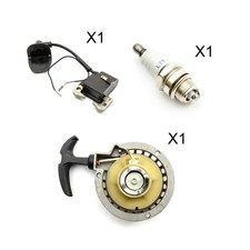 Mini Moto Dirt Bike Pull Start Silver & Ignition Coil & Spark Plug L7T 47cc 49cc