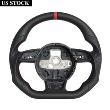 Full Leather Flat Steering