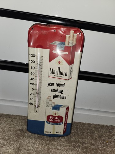 Vintage 1950s tin thermometer - vintage,