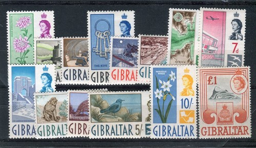 Gibraltar qeii 1960 set of - qeii, 1960-62