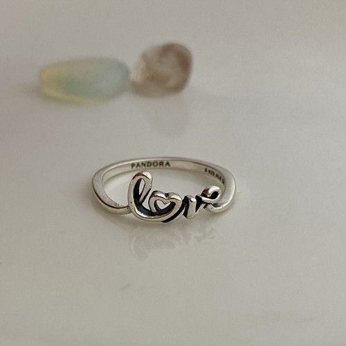 Pandora love script heart ring - pandora,