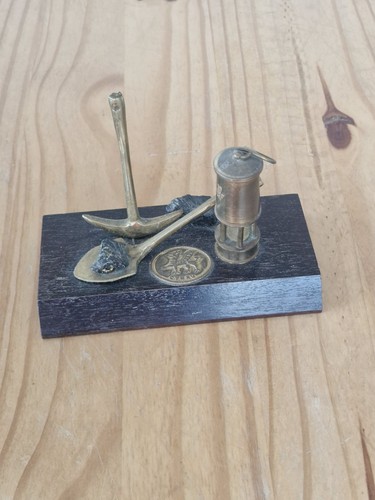 Brass coal mining momento - coal,