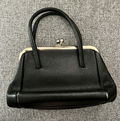 Vintage black genuine leather - vintage,