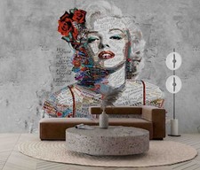 3D Marilyn Monroe Self-adhesive Removeable Wallpaper Wall Mural 119
