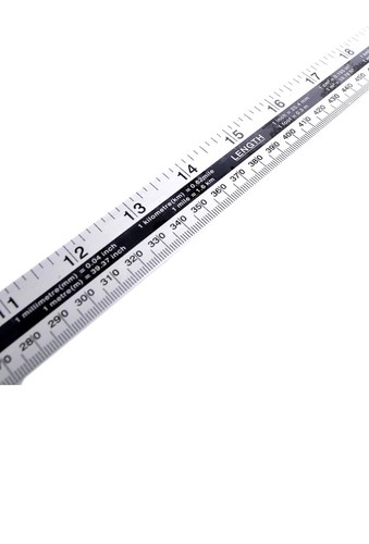 Metre steel rule aluminium - 1,