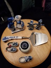 7 Pieces Random Delft ware all very pretty used as Dutch  history display only