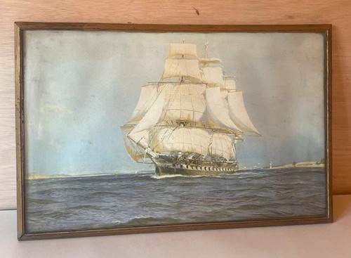 Vintage framed tall ship - tall,