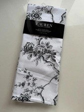 Lauren Ralph Lauren Kitchen Towels – Set of 2 – Black & White Floral Toile Print