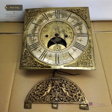 VINTAGE 18TH CENTURY LONG CASE CLOCK MOVEMENT BRASS MISSING PENDULUM