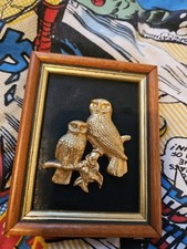 Vintage 24k Gold Plated Owl