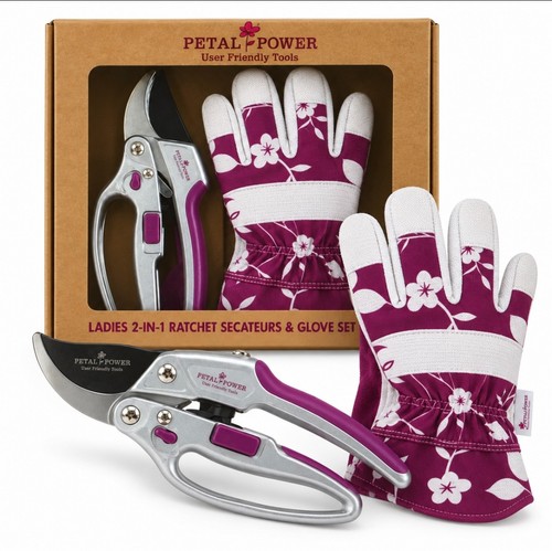 Ladies floral gardening glove - floral,