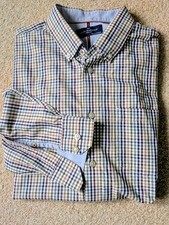 M&S Blue Harbour Checked Men Long Sleeve Shirt Ex Large