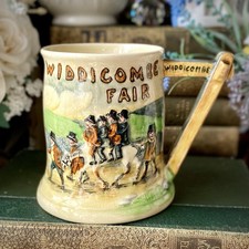 Crown Devon Fieldings Musical Tankard "Widdicombe Fair" 1930s Music Box Vintage