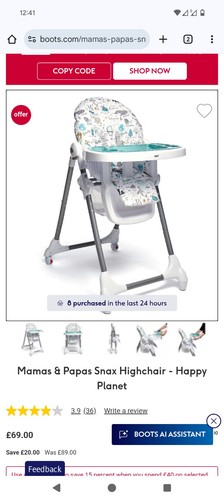 Mamas papas snax adjustable - papas,