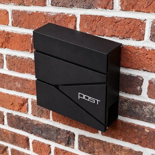 Large black lockable post - large, box