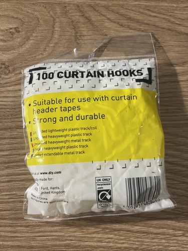 100 curtain hooks white - 100,