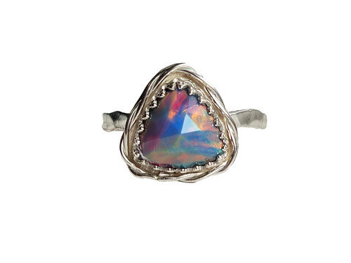 Aurora opal adjustable - aurora, ring