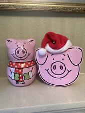 M&S Percy The Pig Decorative  Christmas Tin X2