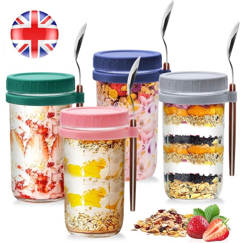 4pcs overnight oats jars - overnight,