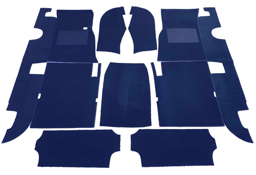 Dark blue carpet - set, for