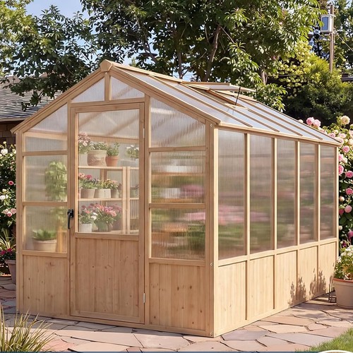 6x10 wooden greenhouse - ft,