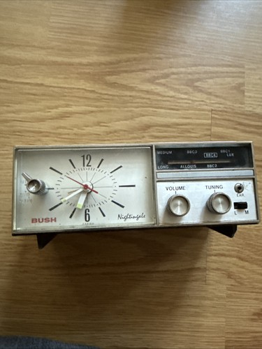Antique bush radio and - bush, clock
