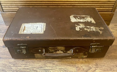 Antique vintage leather case - antique,