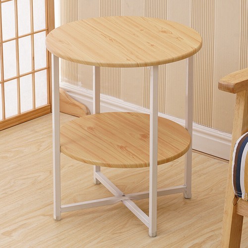 Round tier side table coffee - 2-tier,