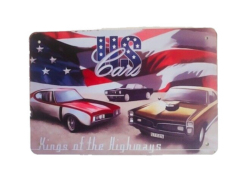 Tin wall sign usa muscle - sign,