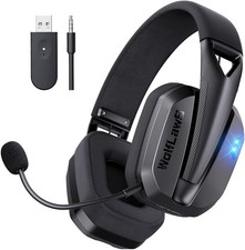 WolfLawS Wireless Gaming Headset for PC PS5 PS4 Mac Bluetooth USB Headphones