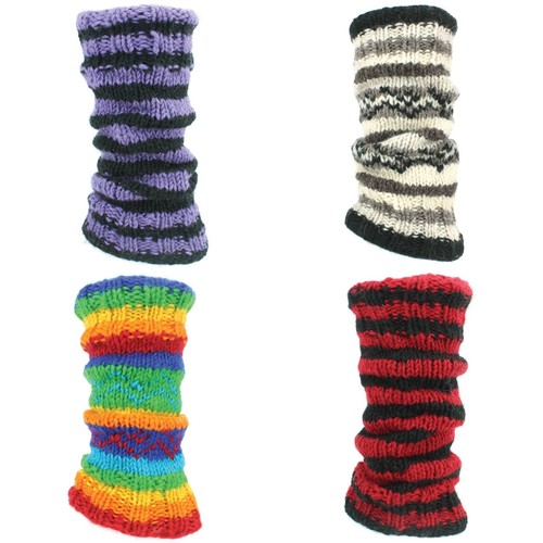 Leg warmers wool knit fleece - leg,