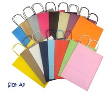 A4 Paper Party Gift Bags ~ Boutique Shop Loot Carrier Bag ~ Select Your Colour ~