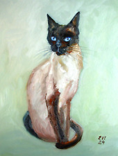 Siamese Cat Original Oil