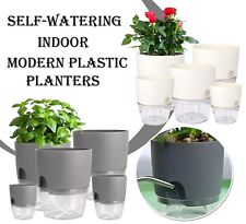 Modern Plastic Planter Indoor Self-Watering Pots Containers Houseplant For Herbs