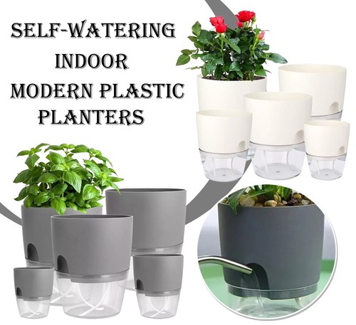 Modern plastic planter indoor - modern,