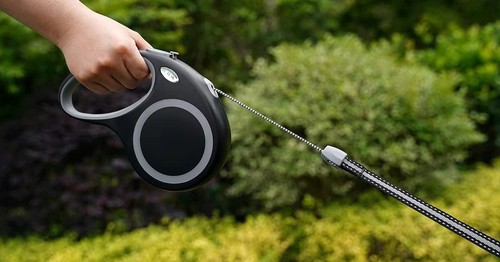 Retractable dog leash feet - retractable,