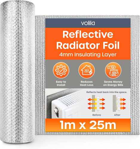 Radiator foil insulation roll - radiator,
