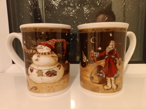 Pair santa snowman small - &,