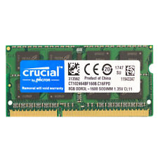 Crucial DDR3L 8GB 16GB 32GB 1600MHZ PC3L-12800 Laptop SODIMM 204-Pin Memory RAM
