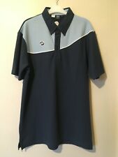 Button Down Polo Shirt ISS by Simon Jersey Short Sleeve Size M-2XL NEW Navy/Sky