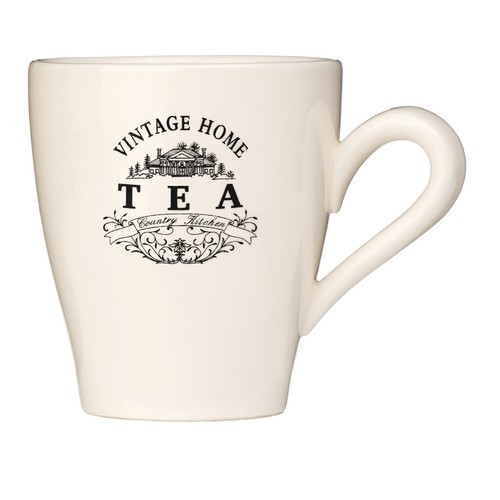 Cream vintage home mug - vintage, ceramic